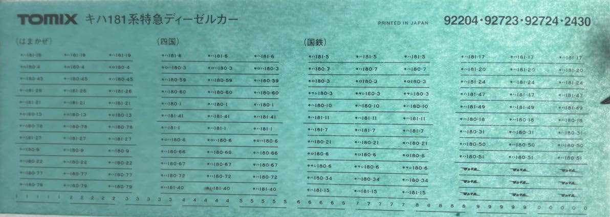 Amazon.co.jp: トミックス tomix 92723 キハ181系 セットバラ/車番